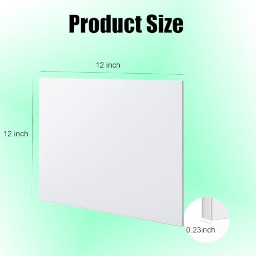 HDPE Sheet 1/4-2PCS 12" x 12" High Density Polyethylene Sheets with Protective Film 1/4 Thick HDPE Plastic Sheet Board Solid Plastic Block for Flat Panel DIY Projects Machining Home (White) - color: White, size: 12“x12"x1/4"