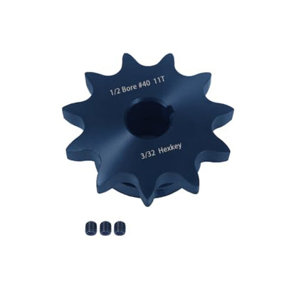 #40 Sprocket 11T 1/2" Bore Hardened Black Oxide - size: 11 teeth, style: 1/2" in bore