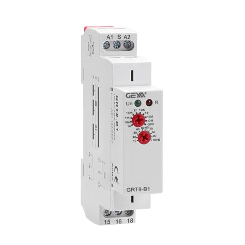 Delay Off Time Relay 16A 1SPDT Electronic Adjustable Single Function Timer Delay Relay Din Rail Modular(GRT8-B1,AC230V) - size: GRT8-B1,A230