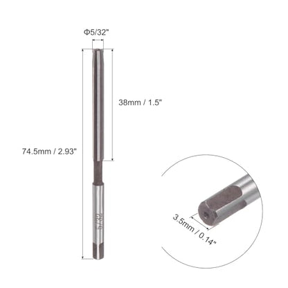 uxcell 5/32" Hand Reamer H8 Accuracy Alloy Tool Steel 6 Flutes Straight Shank Milling Cutter Tool - size: 5/32"