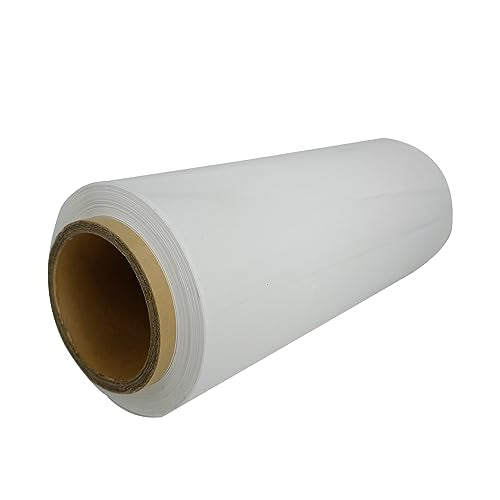 White Stretch Wrap Shrink Wrap 12”×1000ft Storage Industrial Wrap - color: White