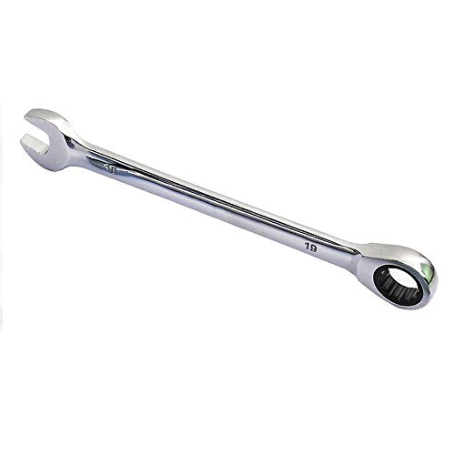 SaferCCTV Wrench Metric 19mm Ratcheting Wrench Set,Reversible Ratcheting Combination Wrench,Open Ended Ratchet - size: 19mm