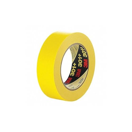 3M 301+ High Performance Masking Tape, Yellow, 48 mm x 55 m – High Performance Holding and Masking Tape for Automotive, Specialty Vehicle and Industrial Markets, 1 Pack