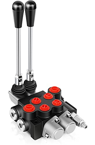 Hydraulic Flow Control Valve 2 Spool 11 GPM Adjustable Relief Valve - size: 2 Spool 11 GPM