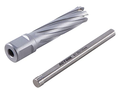 ACTOOL 3/4'' Diameter x 2'' Depth of Cut Carbide Tipped TCT ANNULAR Cutter with 3/4'' Weldon Shank - size: 3/4'' x 2''