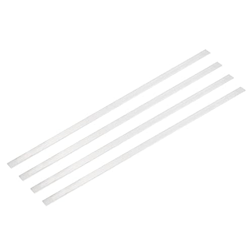 MECCANIXITY 4 Pcs Square Aluminum Flat Bar, 1/16" (1.5mm) Thick x 3/8" (10mm) Width x 12" (305mm) Long 6061 Aluminum Flat Plate Solid New Mill Stock Silver for Industrial Building - size: 1/16"(1.5mm)x3/8"(10mm)x12"(305mm)