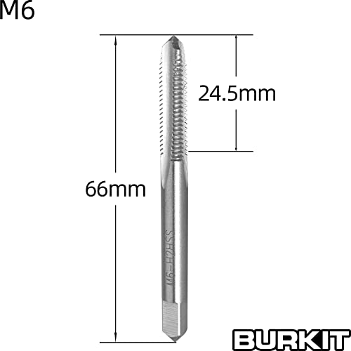 Burkit M6 X 1 Tap and Die Set Right Hand - size: M6x1