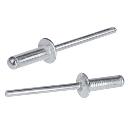100 PCs 1/4'' x 1''Aluminum Blind Rivets, Pack of 100 CT 6.4mm x 25mm Pop Rivets with Aluminum Grip and Steel Mandrel - color: Silver, size: 1/4 x 1"