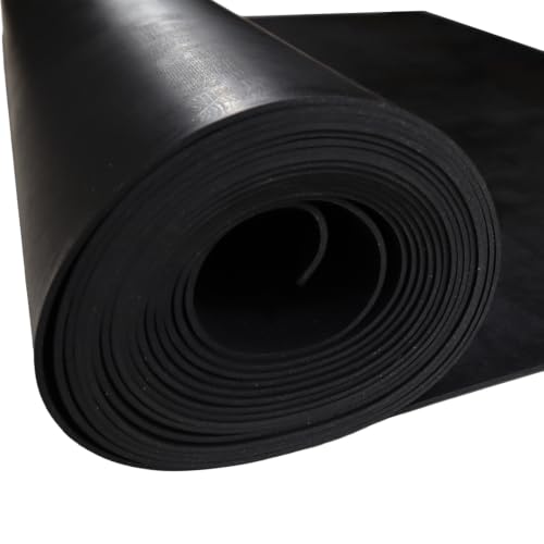 Nitrile Commercial Grade Rubber Sheet, Black, 60A, 0.093" x 24" x 36" - size: 24 x 36 x 0.093 in.