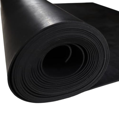 Nitrile Commercial Grade Rubber Sheet, Black, 60A, 0.093" x 24" x 36" - size: 24 x 36 x 0.093 in.