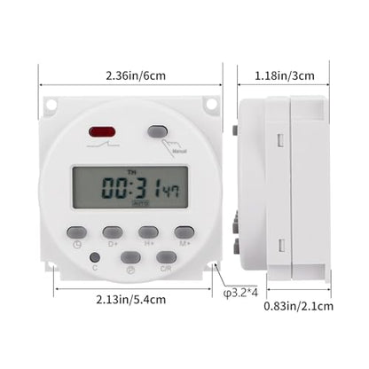 Programmable Timer Relay Digital LCD Display DC 12V Timer Switch