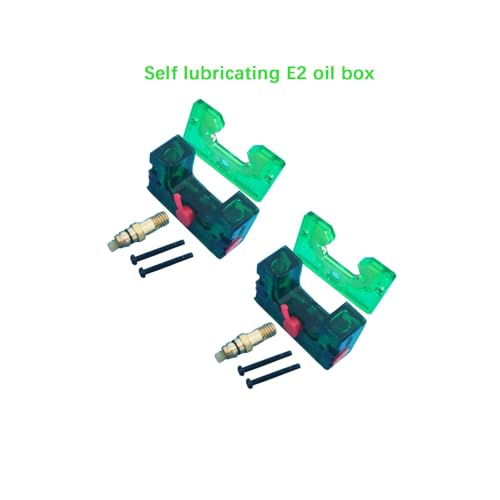 HGW35CC Linear Slider Block, 2pcs 35mm HG35 Flange Bearing Slider Block with 2pcs E2 Oil Box Self-Lubricating Slider Assembly for Guideway Rail as CNC Kit Part Replacement - size: HGW35 Block With E2 oil box