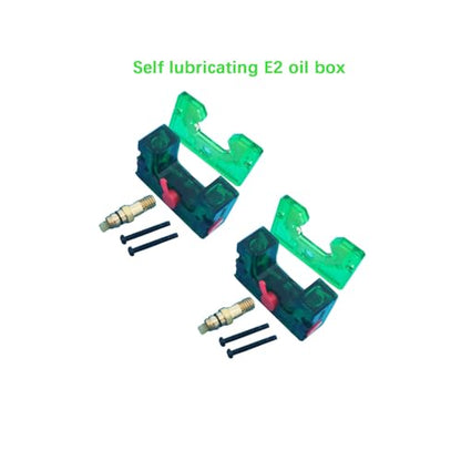HGW35CC Linear Slider Block, 2pcs 35mm HG35 Flange Bearing Slider Block with 2pcs E2 Oil Box Self-Lubricating Slider Assembly for Guideway Rail as CNC Kit Part Replacement - size: HGW35 Block With E2 oil box