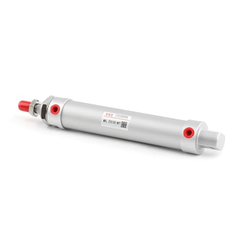 SNS Pneumatic 25mm Bore 100mm Stroke NPT1/8 Aluminum Alloy Mini Air Cylinder Double Action MAL25x100 - size: MAL25*100-NPT