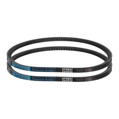uxcell 2pcs 3VX255 Rubber V-Belt, Raw Edge Cogged Industrial V Belt 25.5" Length x 0.38" Width x 0.32" Thickness - size: 3VX255