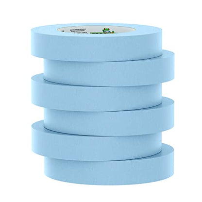 FROGTAPE 250 Light Blue Moderate Temperature Performance Grade Masking Tape, Medium-High Adhesion, 24mm x 55m, 6 Rolls per Pack (105327) - size: 24mm x 55m, 6 rolls per pack