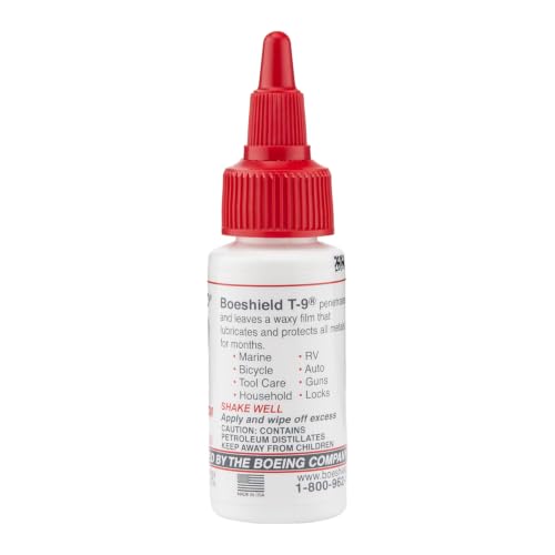 Boeshield T-9 ® Automotive Waterproof Lubricant & Corrosion Inhibitor, Wax-Based Rust Prevention and Metal Protectant, 1 oz Drip Bottle