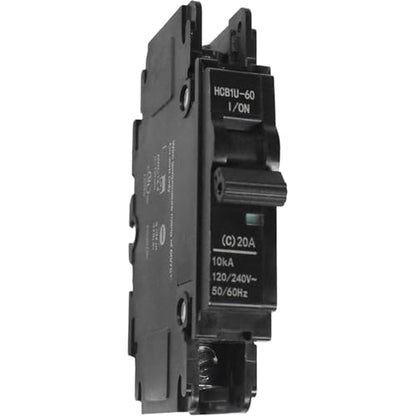 HQRP UL 489 Miniature Circuit Breaker, HCB1U-60C20/1 Series, 1 Pole Breaker, 120/240V AC, 20A