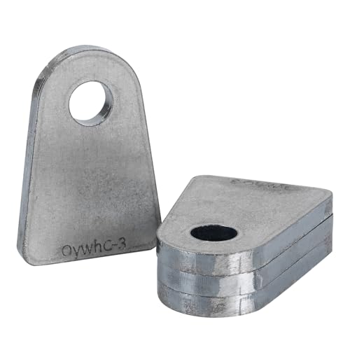 Weld On Tabs, Flat Bottom Shock Mount, 1/2" Hole, 1/4" Thick, 4 Pcs - color: Flat Mount-Big 1/4" Thick