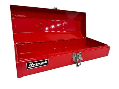 Homak Tool Box, 16" Portable Steel Small Tool Box with Metal Latch Closure & Plastic Handle, Multi-Purpose Heavy Duty Toolbox, Red - size: 16-Inch x 6-Inch x 4-Inch - Small