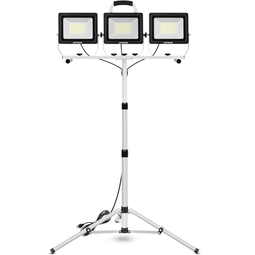 UFOND 22000 Lumen LED Work Light with Stand, 3 Brightness Modes