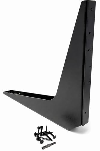 One Pair BuiltTough 1,450 LB. Weight Capacity Universal Reversible Premium Super-Duty Commercial Workstation Wall Brackets with Installation Screws and Bit, Made in USA (12" X 8") - size: 12" X 8"