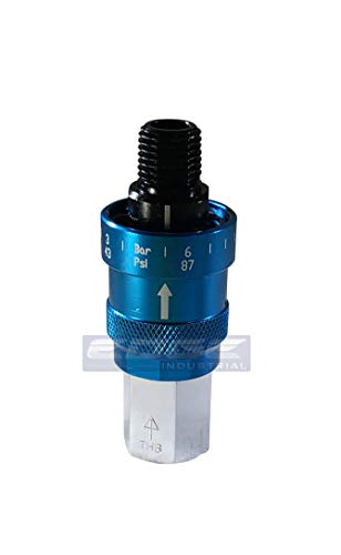 Adjustable in-LINE Pressure Regulator for Pneumatic Tools, 1/4" NPT, Connects Directly to AIR Tool (43-87 PSI) - style: 43 - 87 PSI