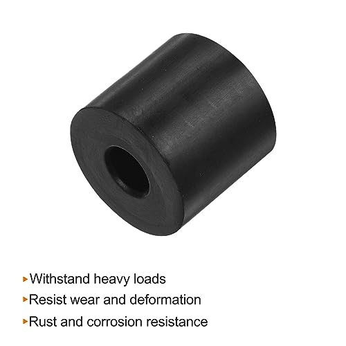 HARFINGTON 8pcs Rubber Spacer 1.2 Inch OD 0.4 Inch ID 1.2 Inch Thick Neoprene Round Anti Vibration Isolation Pads Isolator Rubber Washers Bushings for Home Cars Boat Accessories, Black - size: 10mm x 30mm x 30mm