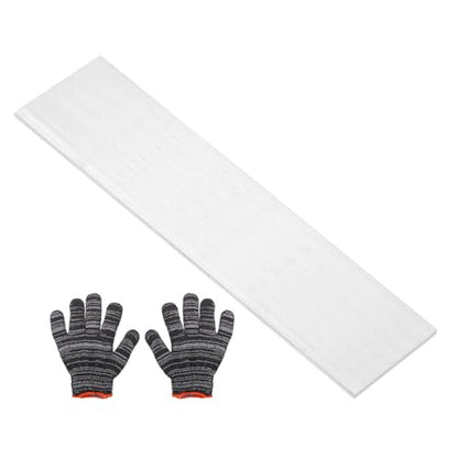 uxcell Square Aluminum Flat Bar with Gloves 0.12"x4"x12"/3x100x305mm - size: 0.12" x 4" x 12"/3 x 100 x 305mm