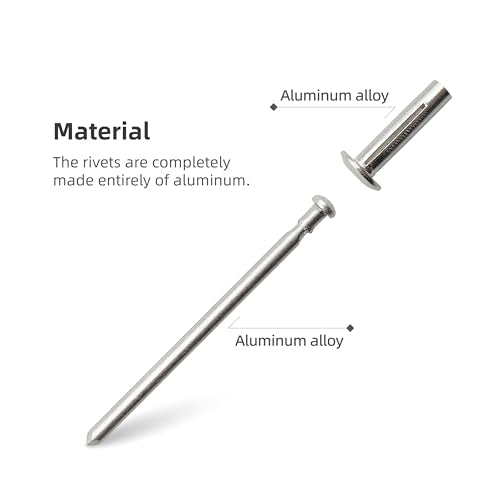 50Pcs Trifold Aluminum Exploding Blind Rivets, Silver, 1/8"x25/32" - color: Silver, size: 1/8"x25/32"