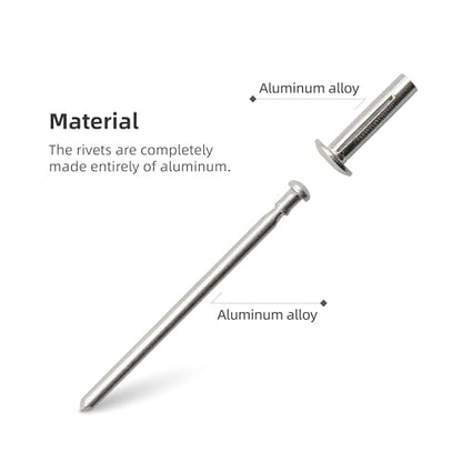 50Pcs Trifold Aluminum Exploding Blind Rivets, 3/16"x25/32" Large Head 5/8" - color: Silver, size: 3/16"x25/32" Large Head 5/8"