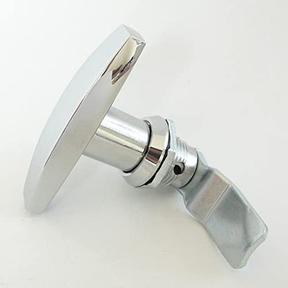 Thumb Operated Cam Lock Satin Twist Latch T-Handle Swing Knob for Electrical Panel Door Latches Machine Offset Cabinet Drawer 2-Pack