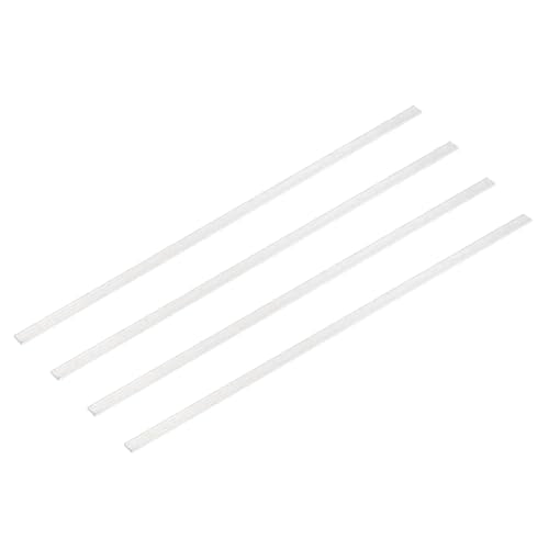 MECCANIXITY 4 Pcs Square Aluminum Flat Bar, 1/16" (2mm) Thick x 5/16" (8mm) Width x 12" (305mm) Long 6061 Aluminum Flat Plate Solid New Mill Stock Silver for Industrial Building - size: 1/16"(2mm)x5/16"(8mm)x12"(305mm)