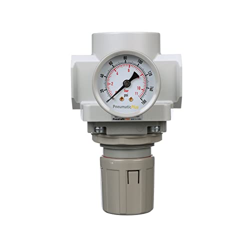 PneumaticPlus SAR600-N10BG Compressed Air Pressure Regulator, 1" NPT - size: 1" NPT