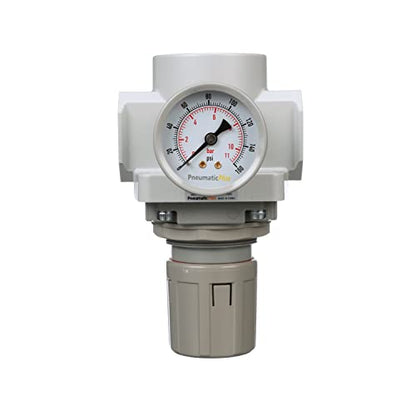 PneumaticPlus SAR600-N10BG Compressed Air Pressure Regulator, 1" NPT - size: 1" NPT