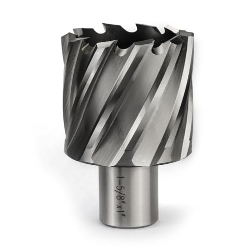 Annular Cutter JESTUOUS 1-5/8 Inch Cut Dia 3/4 Weldon Shank 1 Cut Depth