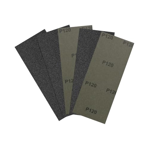 5Pcs Sand Paper 3.6x9 120Grit Silicon Carbide Sandpaper Sheets - size: 3.6 x 9 Inch (120 Grits)