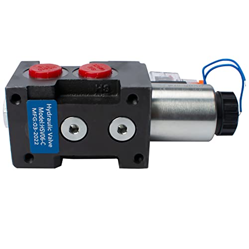 Hydraulic Solenoid Diverter Valve, 13GPM DC12V SAE Ports Hydraulic Solenoid Selector, MAX Pressure 200 Bar - style: 13GPM DC 12V