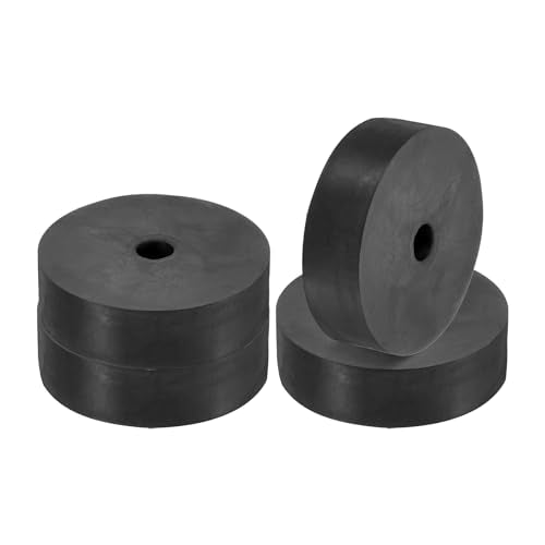PATIKIL Multi Purpose Rubber Spacer, 4 Pcs 2.8"OD 0.47"ID 0.8"Thickness Neoprene Round Anti-Vibration Isolation Pads Isolator Rubber Bushings Spacer Washer for HVAC Bolts Car Accessories - size: 2.8"OD 0.5"ID 0.8"Thickness