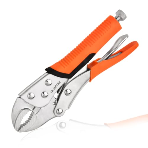 10" Curved Jaw Locking Pliers, Vice Grip Large Pliers, Forged Carbon Steel, Anti-Slip TPR Handle, Quick Release, Locking Adjustable Vise Grip for Clamping Twisting Welding Automotive Workshop - style: 10" Curved Jaw