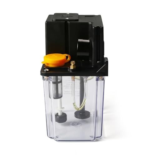 1L Automatic Lubrication Pump 110V CNC Oil Pump with Pressure Gauge, Electric Oiler with Digital Timer for CNC Lathe and Mill, M8 Outlet for 4mm Pipe, IP68 Waterproof - size: Medium