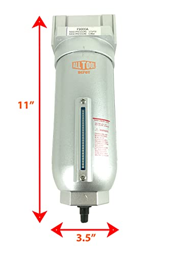 3/4" NPT SUPER DUTY Industrial Grade Particulate Filter/Water Trap For Air Compressor Compressed Air Lines, 5u With Metal Bowl (AUTO DRAIN) - color: 155 Cfm, 175 Psi (Auto Drain), size: 3/4" NPT