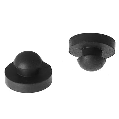 8pcs Push-in Rubber Bumper Tight-Grip Stem 9/16" Diameter fits 1/4" Hole in 1/8" Thick Material, Black