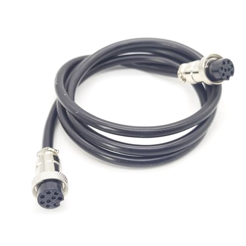 3.28 ft GX20 9 Pin Double Female Cable, GX20 9Pins Female to Female Head Aviation Cordset Electrical Connector Panel Mount Circular Metal Adapter Cordset for Ships 5A 200V 20AWG (1meter) - size: GX20 9Pin