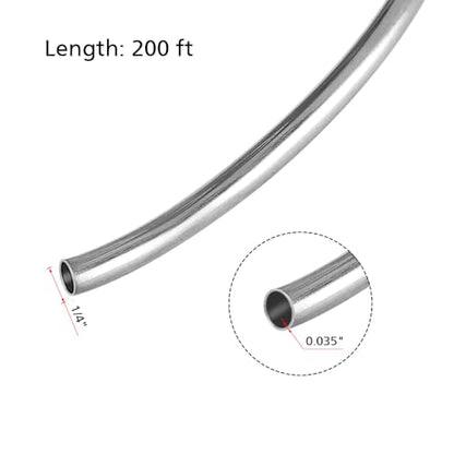 316/316L Stainless Steel Seamless Coiled Tubing 1/4" OD × 0.035" Wall x 200 ft Length Bright Annealed 5100 psi ASTM A269 - size: 1/4" OD × 0.035" Wall x 200 ft