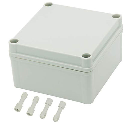Zulkit Junction Box ABS Plastic Dustproof Waterproof IP67 Junction Boxes Universal Electrical Project Enclosure DIY Electronic Project Box Grey 4.92 x 4.92 x 2.95 inch (125 x 125 x 75 mm) - size: 4.92" x 4.92" x 2.95"