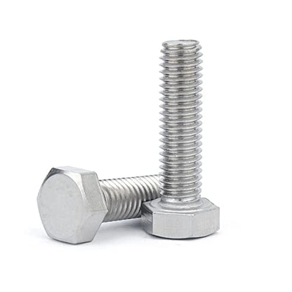 3/8-16 × 2" Hex Head Screw Bolt, 304 Stainless Steel 18-8, Full Thread, Coarse Thread UNC, ASME B18.2.1, 10 Pcs-Pack - size: 3/8-16 × 2" (10pcs)