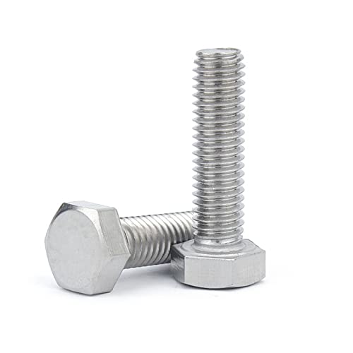 3/8-16 × 2" Hex Head Screw Bolt, 304 Stainless Steel 18-8, Full Thread, Coarse Thread UNC, ASME B18.2.1, 10 Pcs-Pack - size: 3/8-16 × 2" (10pcs)