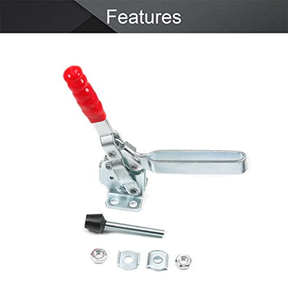 Utoolmart Hand Tool Vertical Toggle Clamp GH-12132 Quick Release Clamp 227kg Holding Capacity Adjustable Toggle Clamp 2 Pcs - size: GH-12132 2pcs