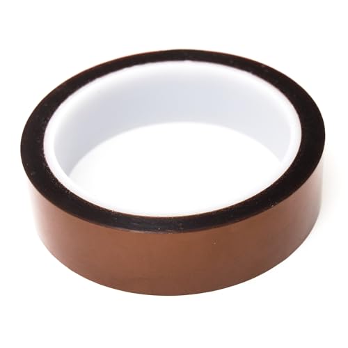 Bertech High-Temperature Polyimide Masking Tape, 1 Mil Thick, 1 1/8 Inch x 36 Yards - UL Recognized - size: 1 1/8
